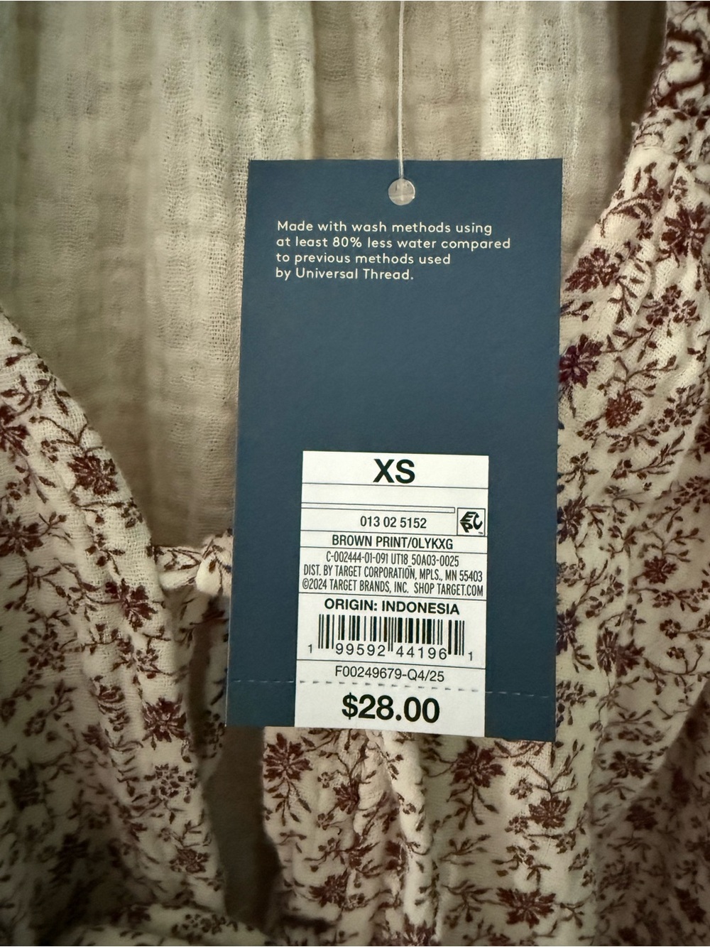 Universal Thread Raglan Long Sleeve Tie Front Top - Picture 6 of 6
